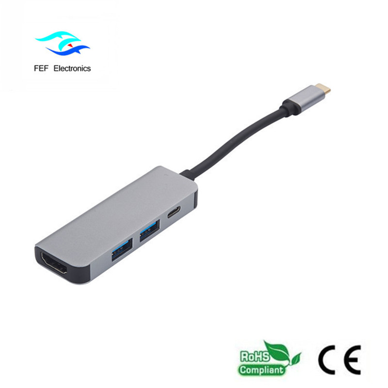 USB Type c / HDMI female + 2 * USB3.0 Female + SD + TF Converter Converter: FEF-USBIC-022