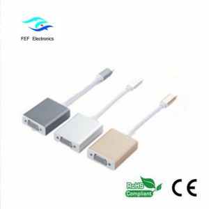 Převodník USB 3.1 typu C samec na VGA samice Kód: FEF-USBIC-002