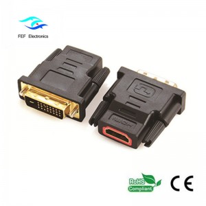 DVI (18 + 1) samec do HDMI samice adaptér Kód: FEF_HD-001