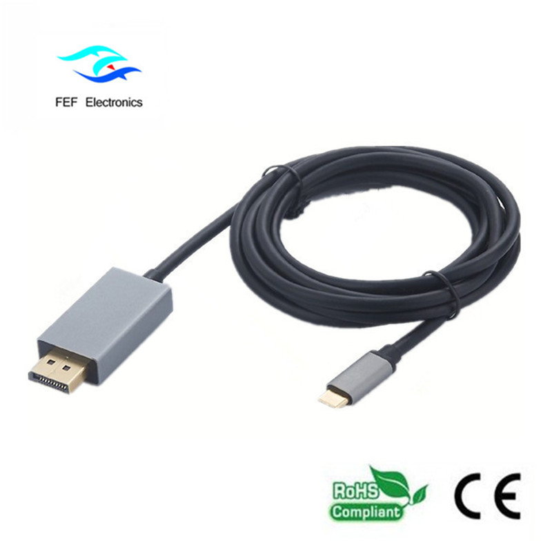 Převodník USB TYP-C na Mini Displayport Mužský převodník ABS Shell Kód: FEF-USBIC-014