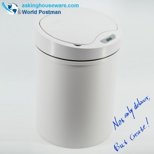 AKbrand automatický indukční prachový koš s elektrickou nabíječkou, šedá, 15 litrů