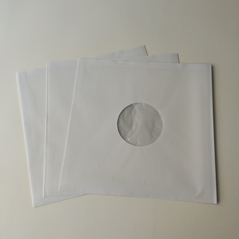 33RPM Vnitřní rukávy pro záznam na bílém papíře s polyamidovou dírkou pro 12 vinylových desek