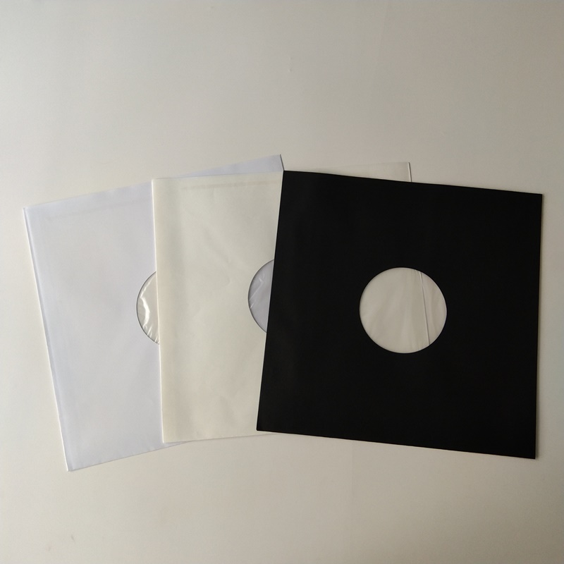 33RPM Vnitřní rukávy pro záznam na bílém papíře s polyamidovou dírkou pro 12 vinylových desek