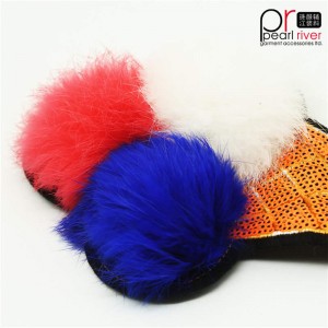 Kvalitní ručně šitý oboustranný náplast zmrzliny pom pom