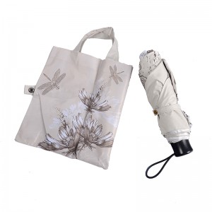 Reklamní deštník s potiskem loga 3-násobný deštník se stříbrným potahem