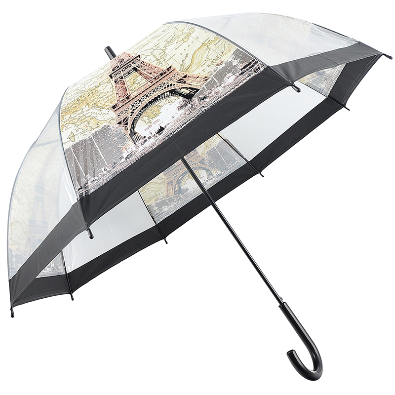Průhledný materiál rian deštník auto otevřené kupole apollo stojatý deštník