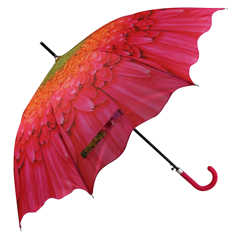Květinový deštník s automatickou funkcí rovného deštníku s vlastní
