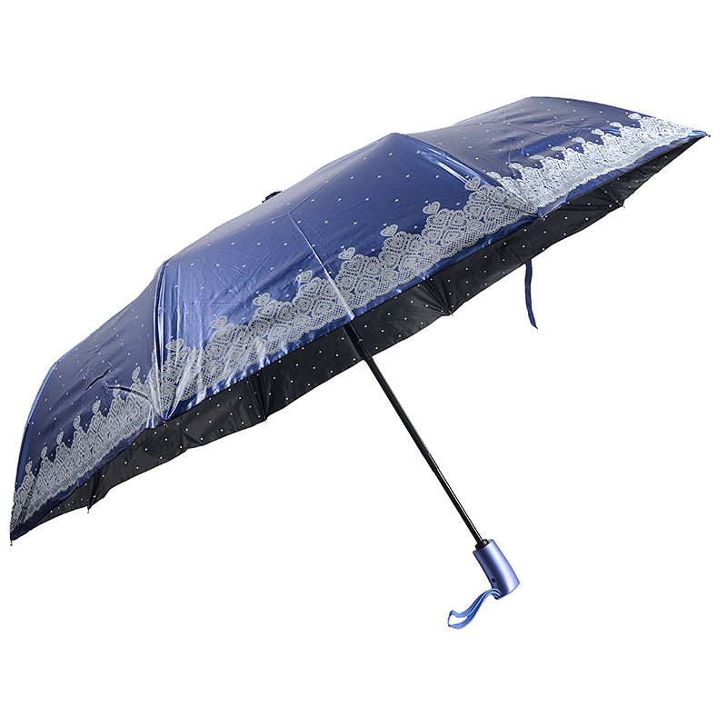 Speciální materiál modrá barva UV nátěr 3 krát Automaticky otevřený a automaticky zavřený deštník