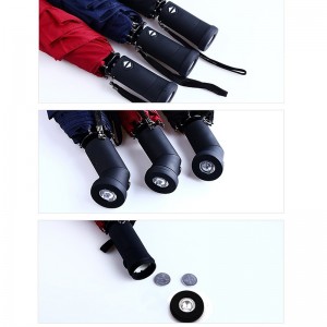 2019 Deštivý silný nepromokavý velkoobchodní 3-deštník s led svítilnou