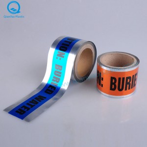 4mil, 5mil, 6mil Underground Detekovatelná výstražná páska, Varovná páska, Nebezpečná páska, Barikádová páska