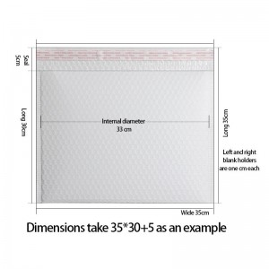 bílá uzavíratelná bublinková zásilková obálka poly přepravní tašky s bublinkovou fólií