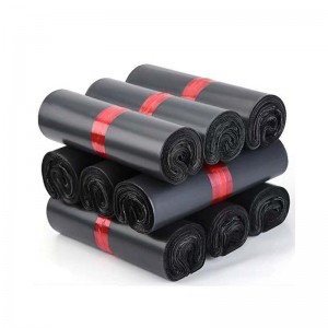 Černá zakázková plastová poly Mailer expresní poštovní taška růžový obal z polyethylenového pouzdra