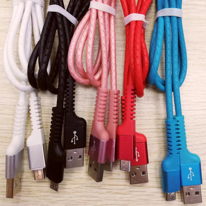 Rychlé nabíjení Kruhový kabel TPE USB pro micro USB, typ C, nabíjení blesku iPhone a synchronizace