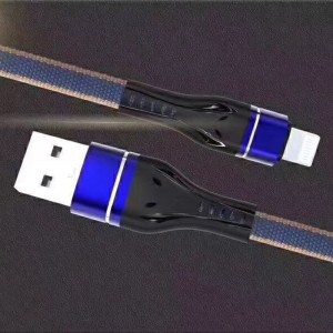 Opletené rychlé nabíjení plochého hliníkového pouzdra Flex ohýbání Bezdrátový datový kabel USB pro micro USB, typ C, nabíjení a synchronizace blesku iPhone
