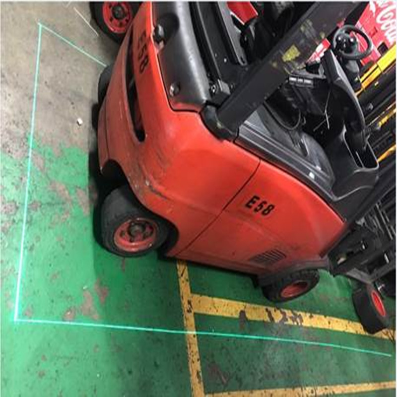 Červené nebo zelené bezpečnostní laserové vysokozdvižné vozíky do skladu