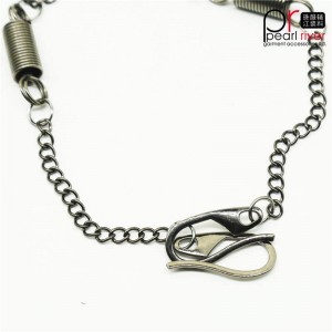 Rockový styl džíny doplňky kamenné řetězy kalhoty řetězy tašky dekorace řetězy