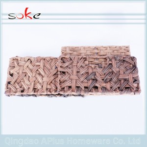 proutěný stohovatelný ratanový pletací skladovací koš