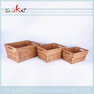 ručně velkoobchodní tkané pp ratanový skladovací koš