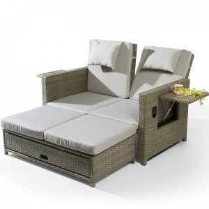 Zahradní skládací skládací plastové ratanové lehátka