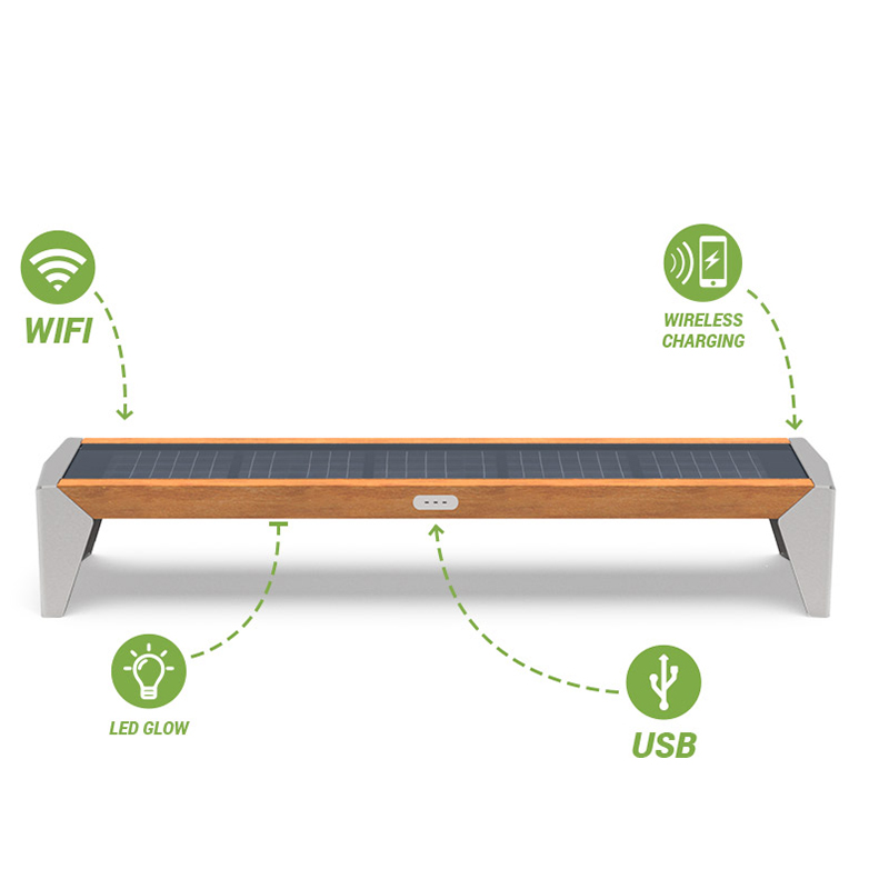 Smart City Charging Bench Photovoltaic Urban Furniture