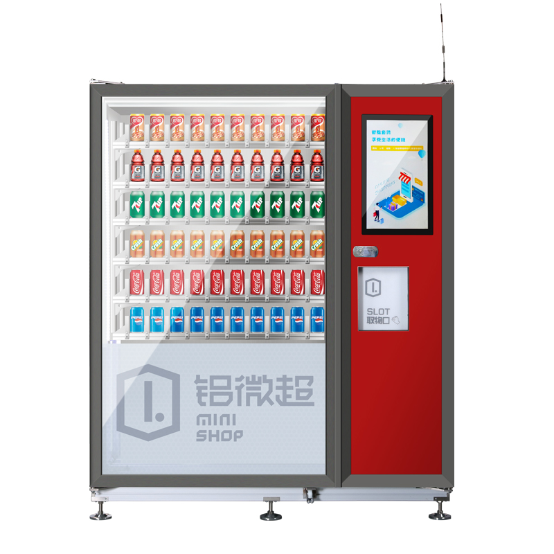 SWIFT Nový model Aluminium Convenience Store Automatické automaty na studený nápoj Combo Reklama Samoobslužný automat s LCD obrazovkou