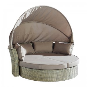 Round Sun Angel Face Přenosná pláž skládací venkovní lehátko