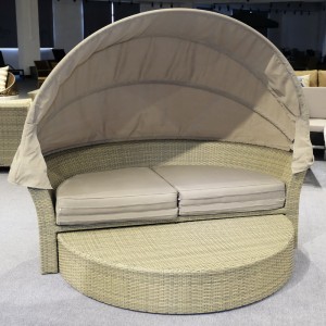 Round Sun Angel Face Přenosná pláž skládací venkovní lehátko