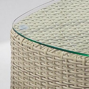 Malý 2 sedákový rohový ratanový zahradní pohovka