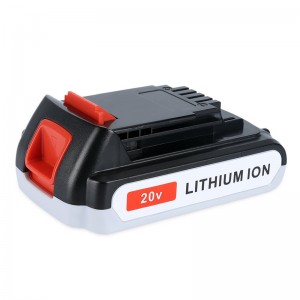 Li-ion 2000mAh 20V náhradní akumulátorové baterie pro nářadí Black \u0026 Decker LB20, LBX20, LBX4020, LB2X4020