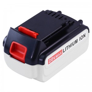 Náhradní lithium-iontové baterie 20 V 3000 mAh pro elektrické vrtačky Black \u0026 Decker LB20, LBX20, LBX4020, LB2X4020