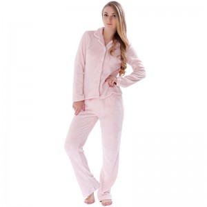 Ženy Solid Coral Fleece pro dospělé Pajama