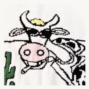 Nový příchozí vlněný tlustý teplý zimní svetr počítač pletený kouření kráva svetr