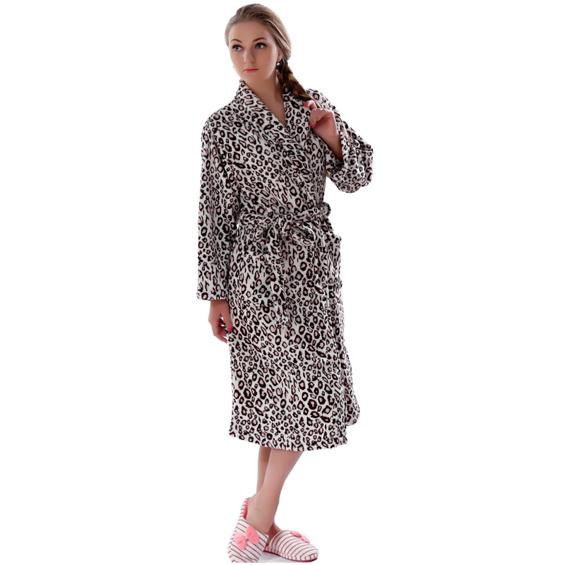 Pyžamo pro dospělé ženy Leopard Robe