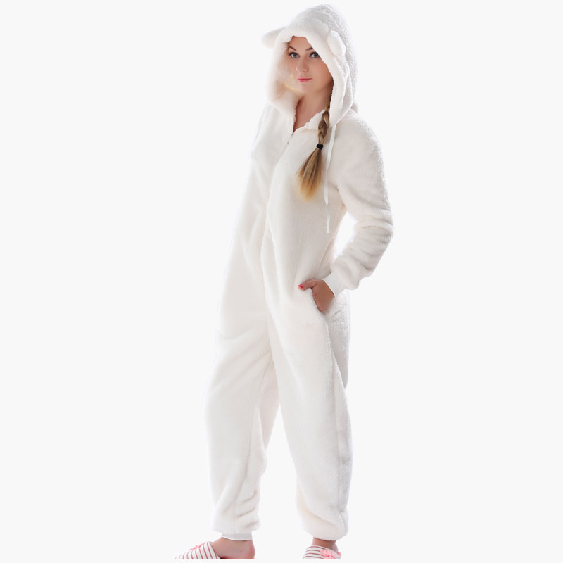 Ženy Dospělí Onesie Pyžama s kapucí se zvířecími ušima