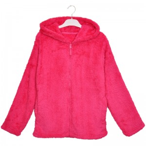 Dámská mikina s kapucí Fleece Hot Pink s kapucí na zip