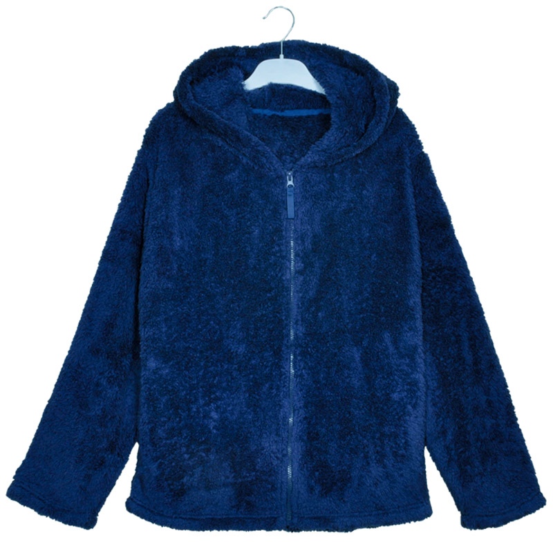 Dámská pohodlná mikina Fleece Navy s kapucí s kapucí