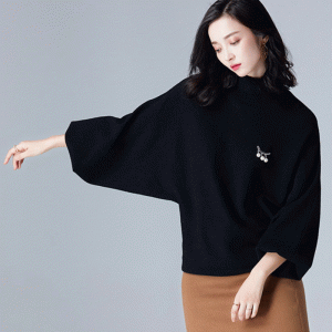 Přizpůsobený 50% vlněný 50% akryl svetr s dlouhým rukávem z lucerny