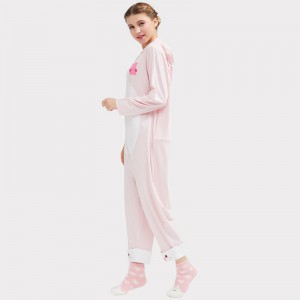 Dámské vyšívané pyžamo onesie bavlněné dresy