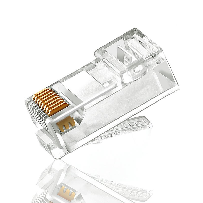 Konektor CAT5 CAT5E CAT6 8P8C UTP Pozlacený Ethernet Crystal Head