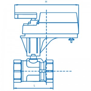 Elektrický regulační kulový ventil řady VF1 ...