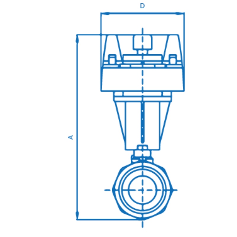 Elektrický regulační kulový ventil řady VF1 ...
