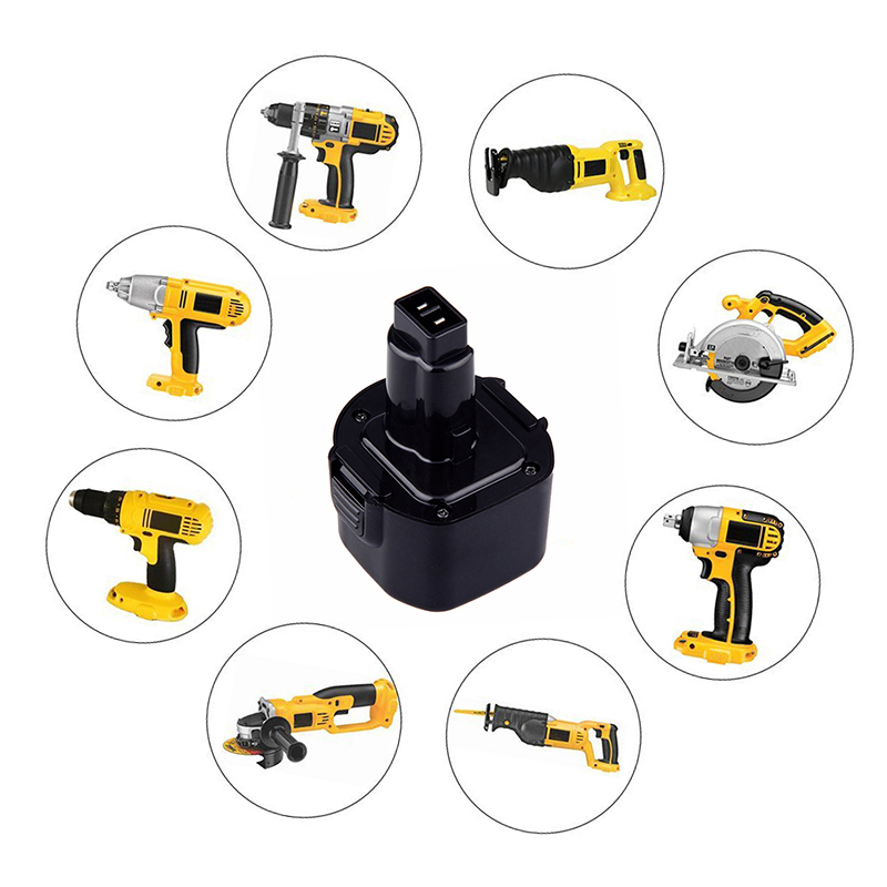 Cena za opravu akumulátorového vrtacího akumulátoru Ni-Cd 9,6 V 2000 mAh pro Dewalt DE9062, DW9061, DW9062