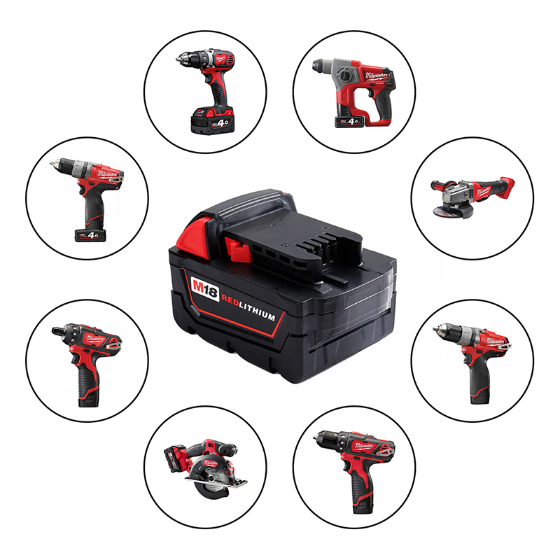 Lithium-iontový 18V 5000mAh dobíjecí dobíjecí baterie pro nářadí pro Milwaukee 48-11-1840 M18