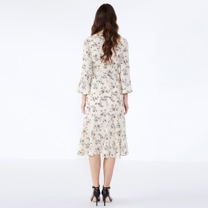 Květinový dámský kancelářský oděv Šaty Dámské ležérní šaty na ples JCGJ190315070