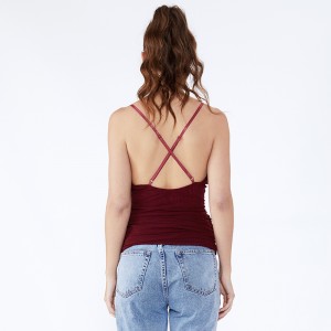 Saree módní žena letní dívka bez rukávů oříznutí off ramenní halenka topy pro ženy