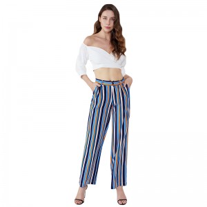 2019 Ženy luxusní nový design Stripe Girls Fashion Pant