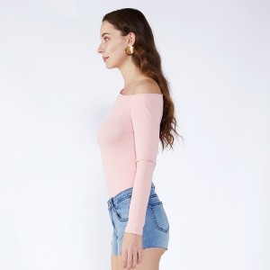 Jedno rameno Vintage šifónové dámské topy s dlouhým rukávem halenka JCGJ190315010