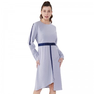 Dámské kancelářské oděvy s dlouhým rukávem s pruhovaným rukávem Gaun Designs JSW2832