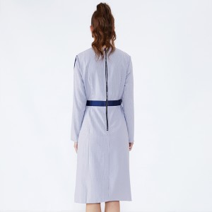 Dámské kancelářské oděvy s dlouhým rukávem s pruhovaným rukávem Gaun Designs JSW2832