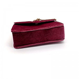 Velvet Material Chain Taška přes rameno Corssbody Taška na zbarvení ruční taška na míru